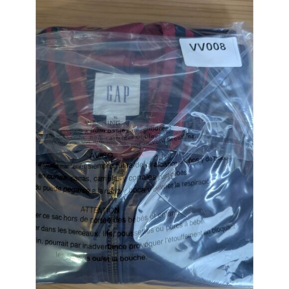 Gap Varsity Bomber Jacket Mens XL Navy Burgundy Full Zip Button Pockets Retro - Picture 10 of 10